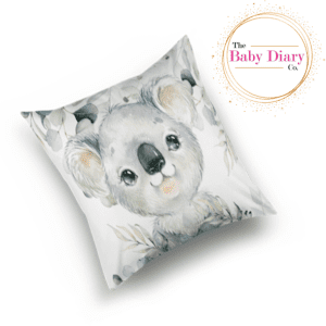 Ready Made Small Scatter Pillow-  White Eucalyptus Koala