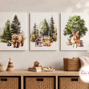 Ready Made Realistic Woodlands 3 x A3 Wall Canvases