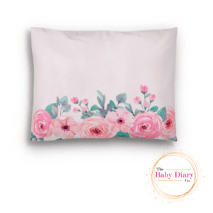 Ready Made Baby Pillowcase- Florals on Pink