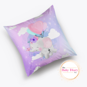 Tiny Scatter Cushion- Purple Flying Elephant