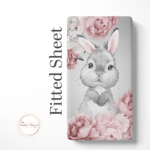 Luxury Fitted Sheet-Peony Bunny